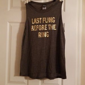 Gray and gold tank top